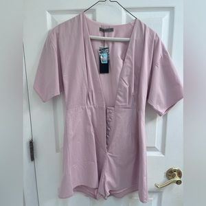 Carmer Plunge Neck Romper